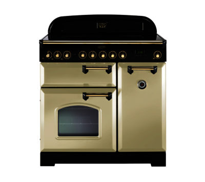 RANGEMASTER  Classic Deluxe 90 Electric Range Cooker - Cream & Bronze